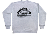Off Shore Tackle Ash Long Sleeve Sweatshirt With Black Silkscreen Logo, 50/50 Blend