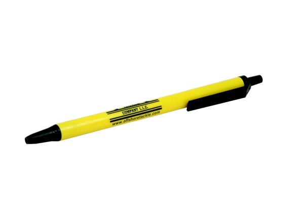 Yellow & Black Pen With Black Ink