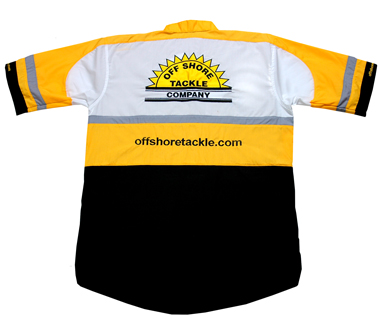 White, Gold, Grey & Black Short Sleeve Embroidered Custom Pro Shirt, No Pocket (Note this item has a 6-8 week delivery time)
