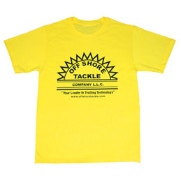 Yellow Short Sleeve T Shirt With Black Silkscreen Logo, 50/50 Blend No Pocket