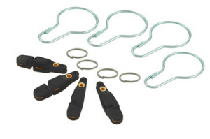 Off Shore Tackle Half Size Adjustable Medium Tension Planer Board Release, Black With Split Ring and Quick Clip - OR14