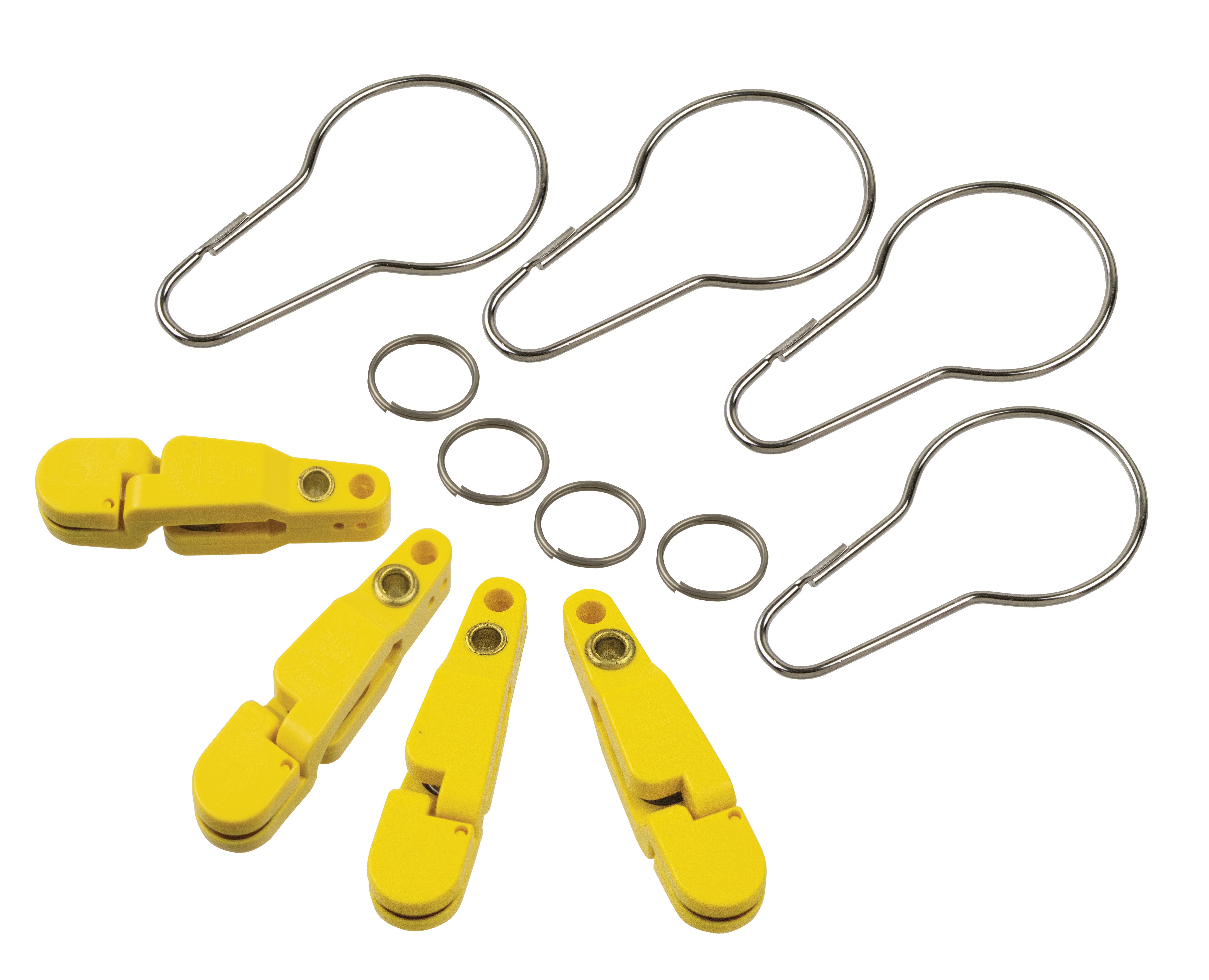 Off Shore Tackle Half Size Adjustable Light Tension Planer Board Release, Yellow With Split Ring and Quick Clip - OR10