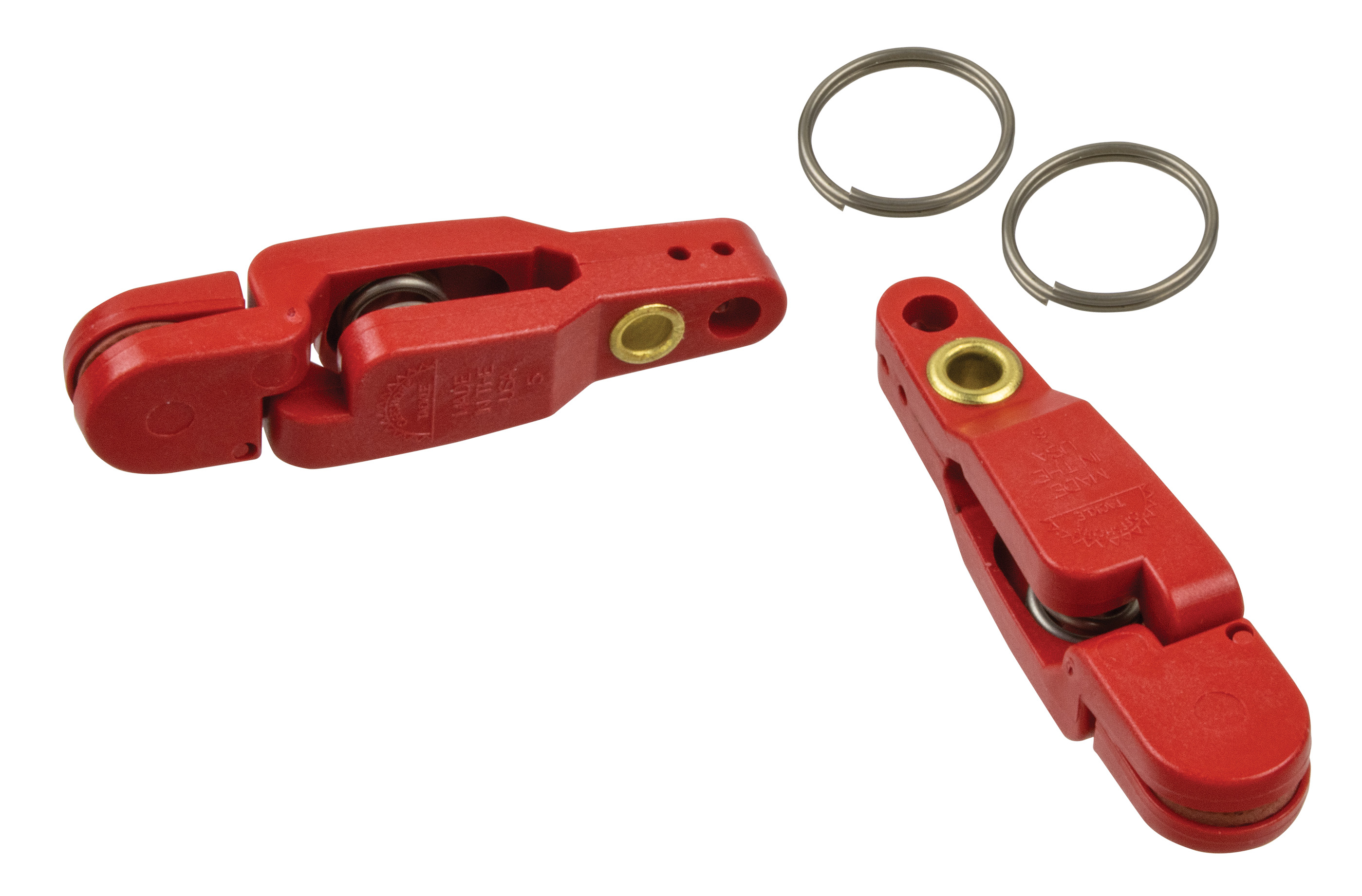 Off Shore Tackle Half Size Pro Clip, Red With Split Ring - OR16 Off Shore Tackle Half Size Pro Clip, Red With Split Ring - OR16