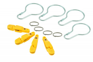 Off Shore Tackle Half Size Adjustable Light Tension Planer Board Release, Yellow With Split Ring and Quick Clip - OR10