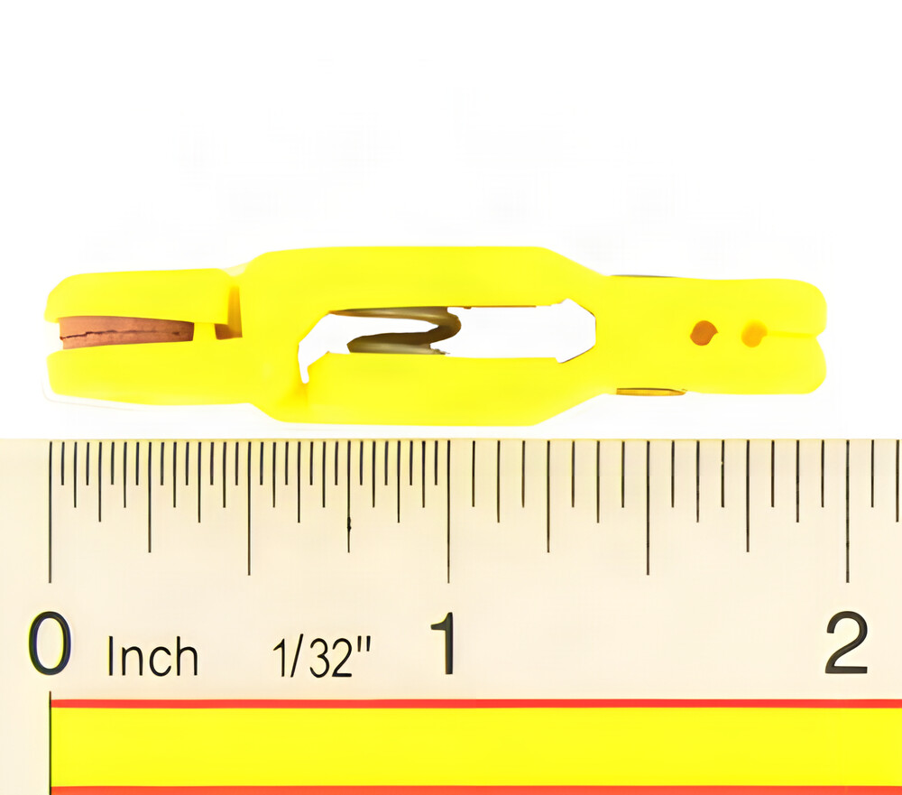 Off Shore Tackle Half Size Adjustable Light Tension Planer Board Release, Yellow With Split Ring and Quick Clip - OR10