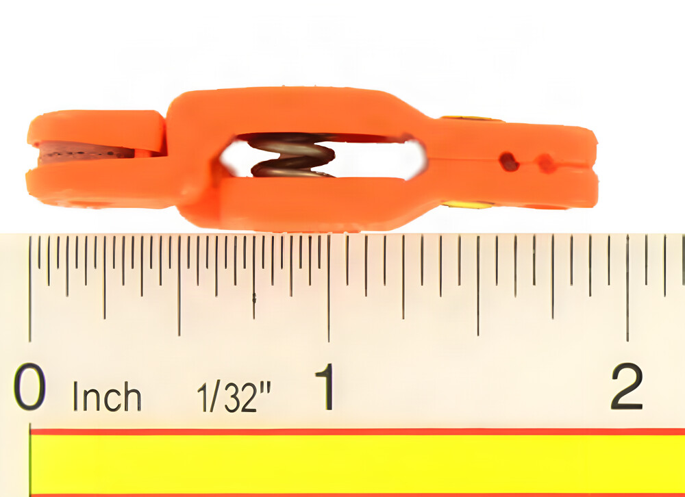 Off Shore Tackle Half Size Adjustable Heavy Tension Planer Board Release, Orange With Split Ring and Quick Clip - OR19