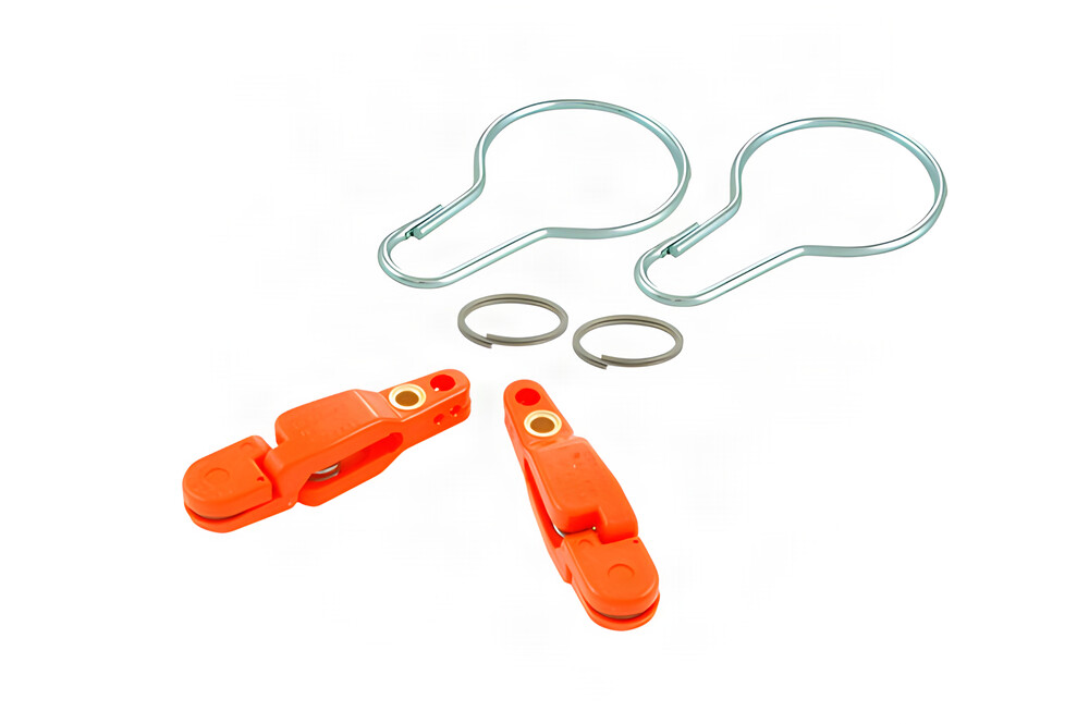 Off Shore Tackle Half Size Adjustable Heavy Tension Planer Board Release, Orange With Split Ring and Quick Clip - OR19