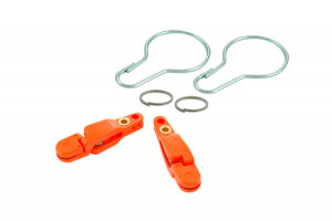 Off Shore Tackle Half Size Adjustable Heavy Tension Planer Board Release, Orange With Split Ring and Quick Clip - OR19