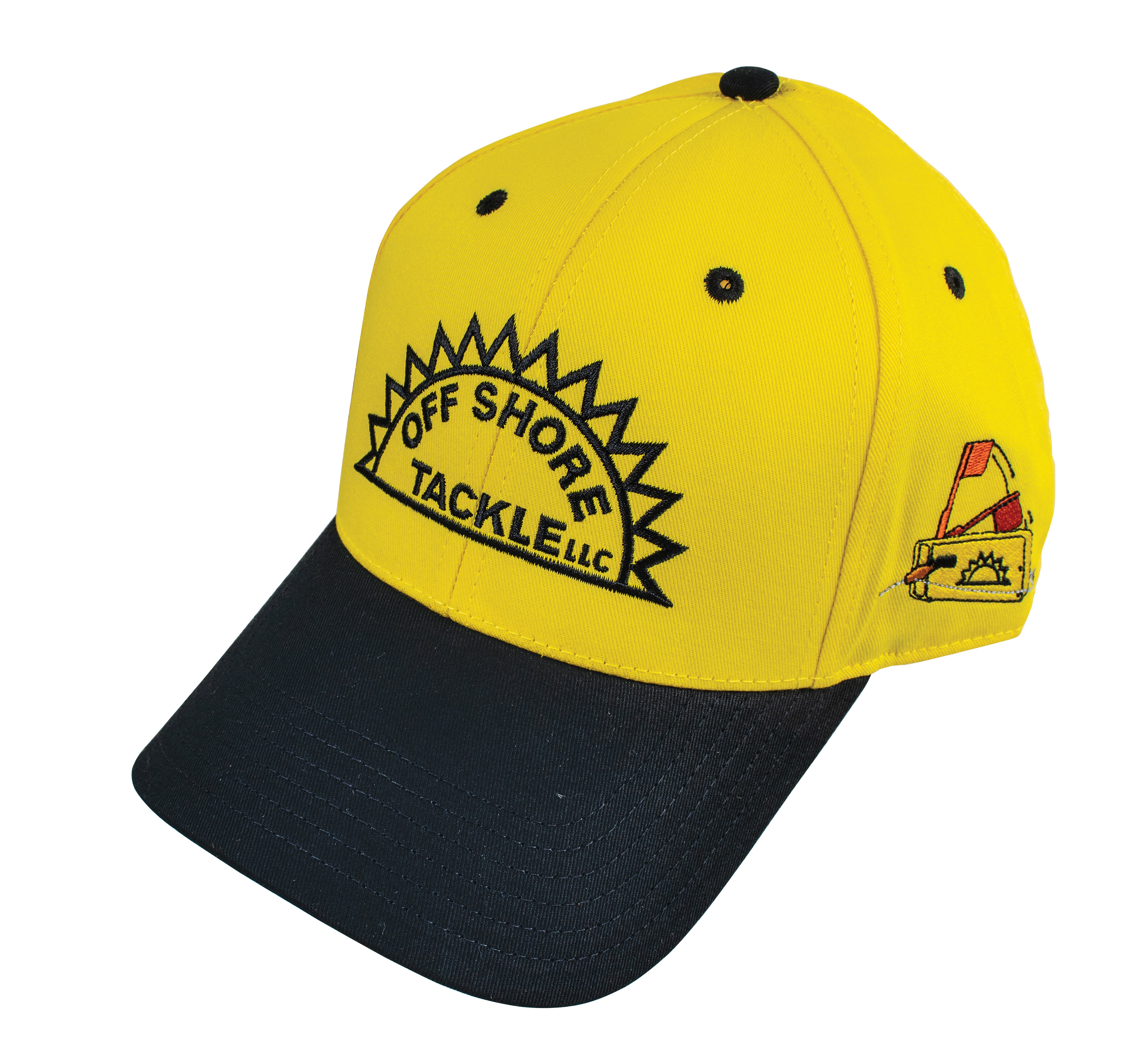 Off Shore Tackle Yellow & Black Embroidered Hat - HT