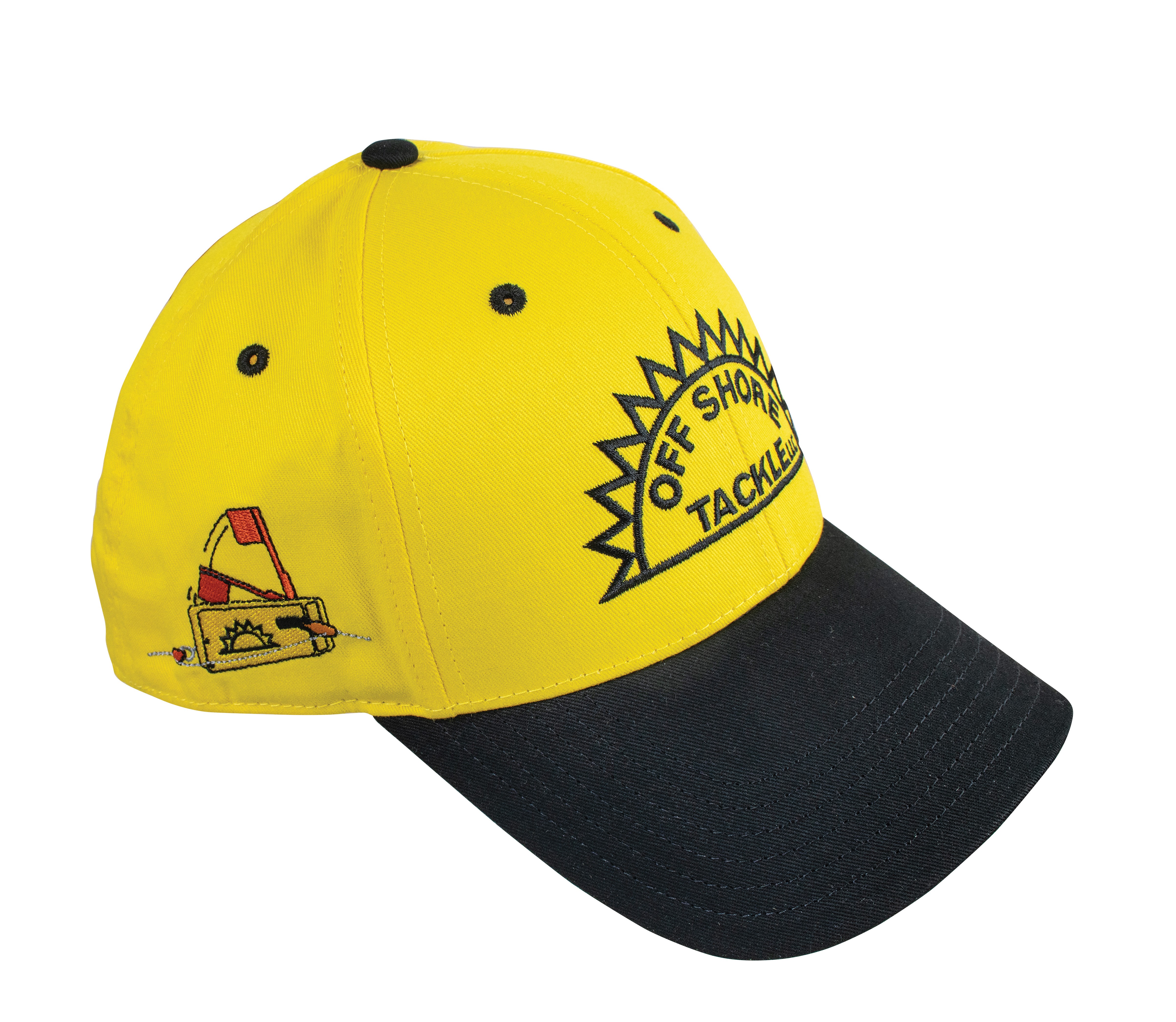 Off Shore Tackle Yellow & Black Embroidered Hat - HT