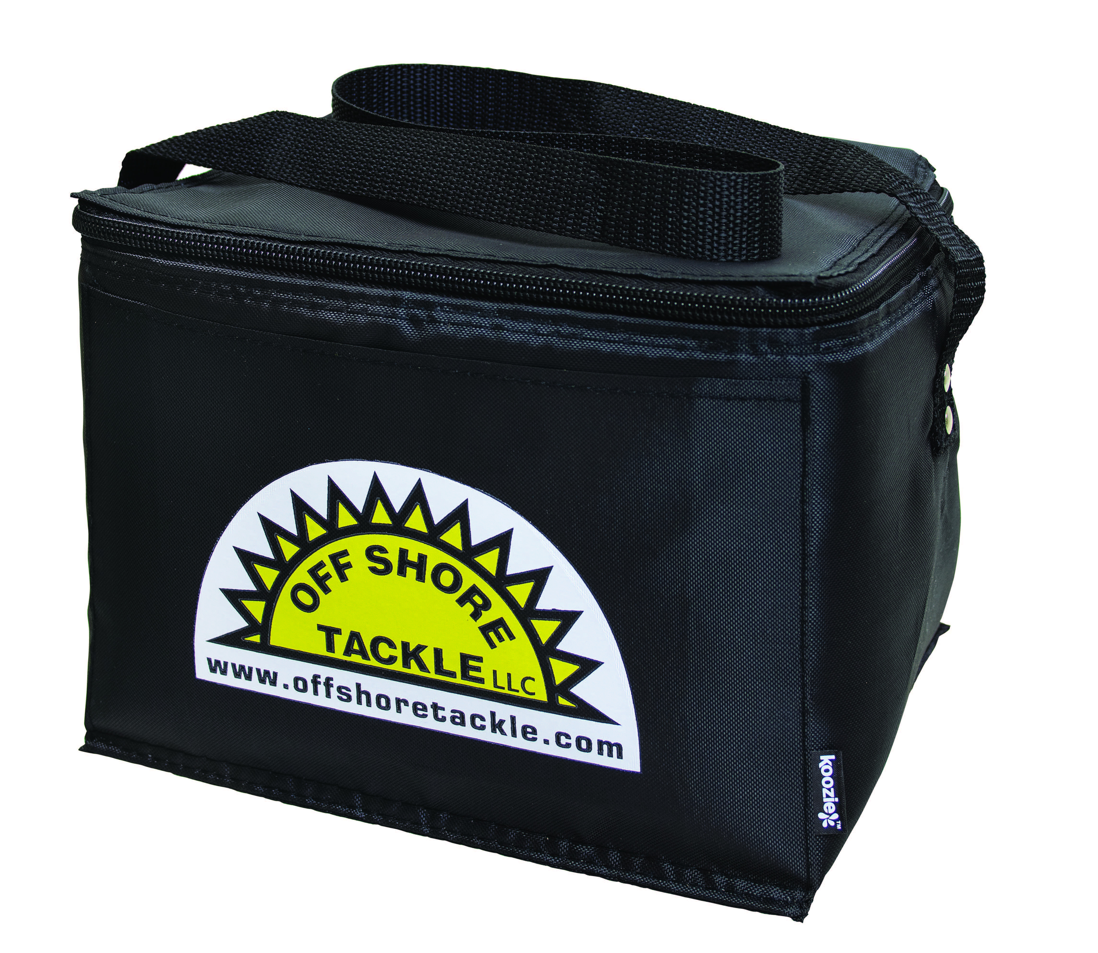 Off Shore Tackle Black Soft 6 Pack Cooler With Front Pocket And