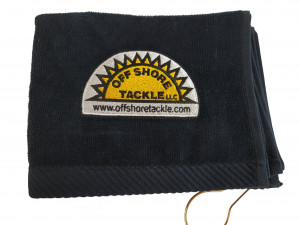 Off Shore Tackle Yellow or Black Fishing Towel With Quick Clip - Product Image